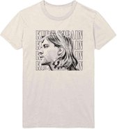 Kurt Cobain - Contrast Profile Heren T-shirt - L - Creme