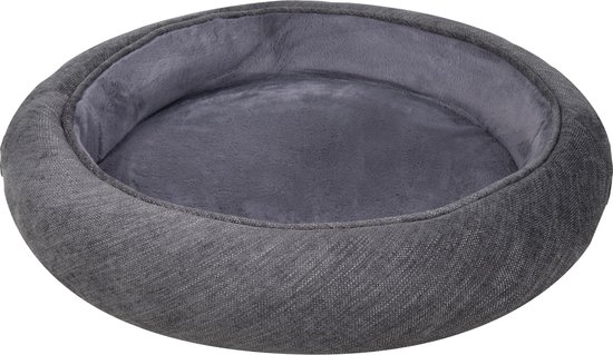 District 70 HALO – Luxe Velvet Hondenmand – Emerald, Grijs en Oud Roze in S/M/L – Kleur: Grijs, Maat: Large – Ø 86 cm