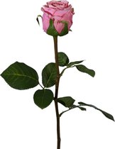 Viv! Home Luxuries Roos in knop - zijden bloem - roze - topkwaliteit
