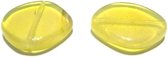 Vijfhoek plat opaal geel 20 mm, 6 st