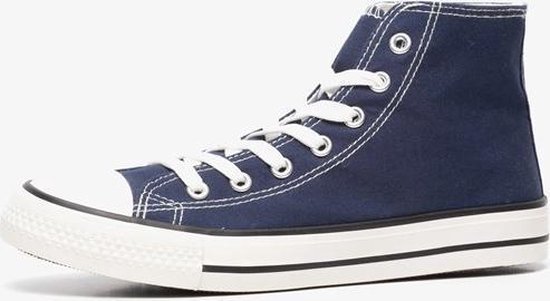 Hoge canvas dames gympen - Blauw - Maat 37 | bol.com