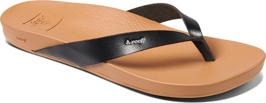 Reef Cushion Court Dames Slippers - Black/Natural