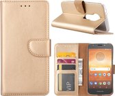 Motorola Moto E5 Play - Bookcase Goud - portemonee hoesje