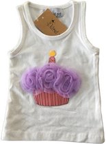 Kirei Sui topje met lavendel cupcake 6-12 MND