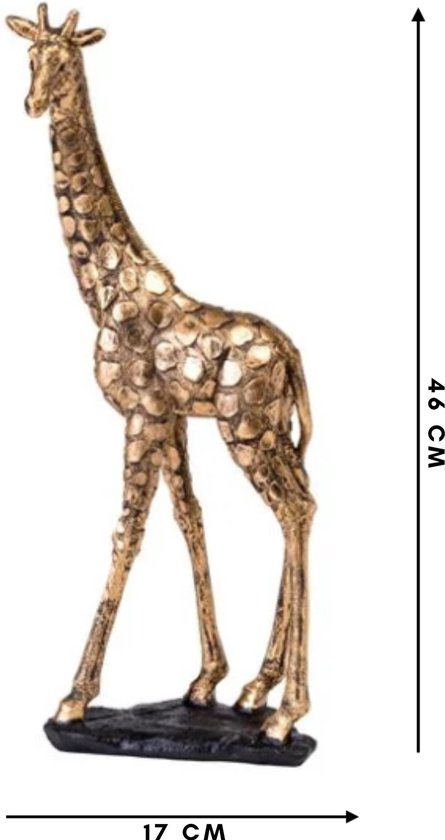 Luxe Gouden Giraffe beeld - Hoogte 46 cm decoratie - dieren | bol.com