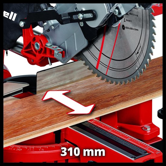 Einhell Elektrische Radiaal Afkort-/Verstekzaag TC-SM 2531/2 U - 1900 W - Ø254 mm - Met laser - Incl. onderstel - Incl. 48 tands zaagblad
