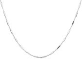 Glams Ketting Buisjes 1,4 mm 40 + 4 cm - Zilver