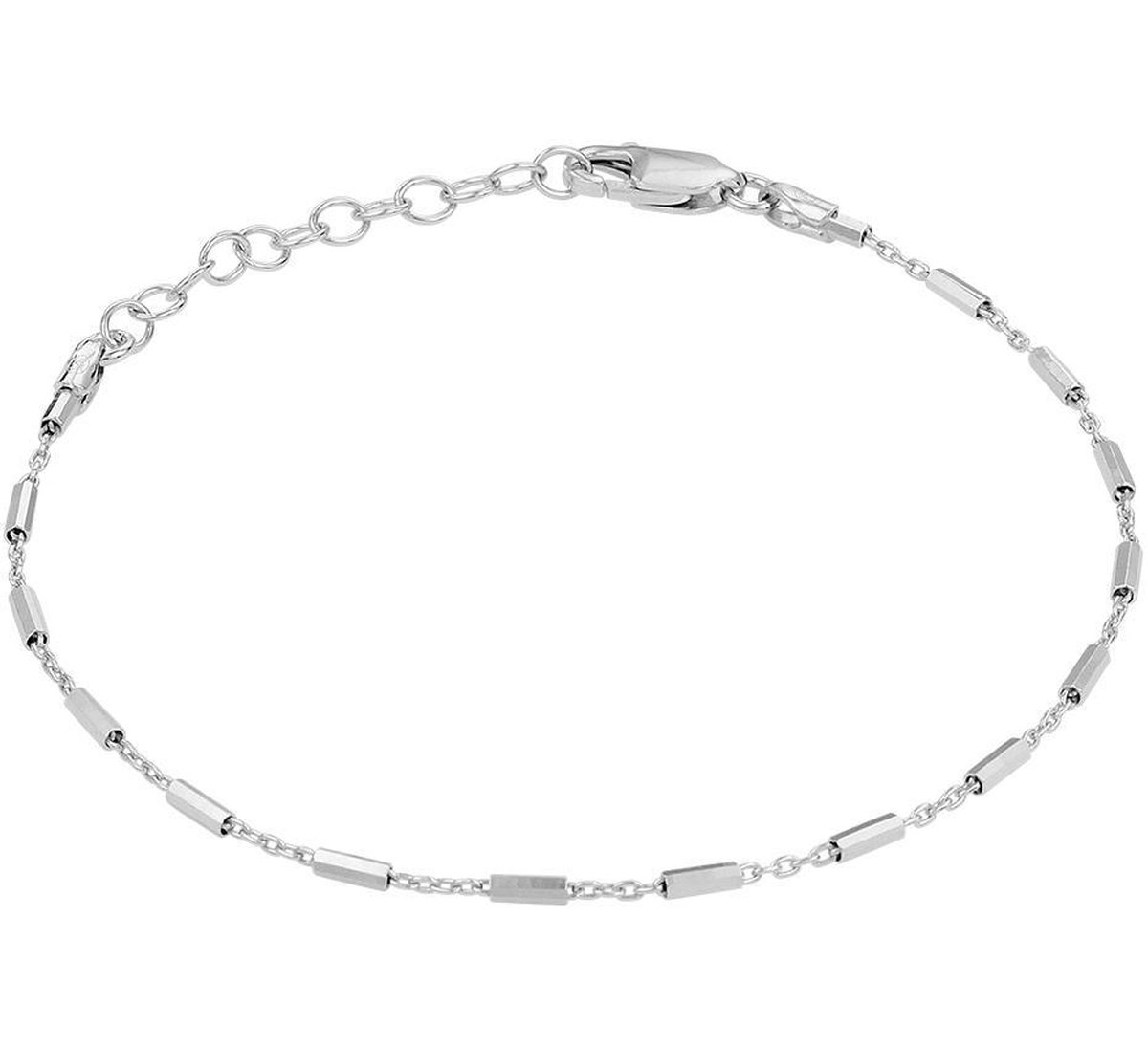 Glams Armband Buisjes 1,4 mm 16 + 3 cm - Zilver