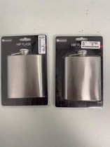 Heupfles - 200 ml - RVS 2 stuks