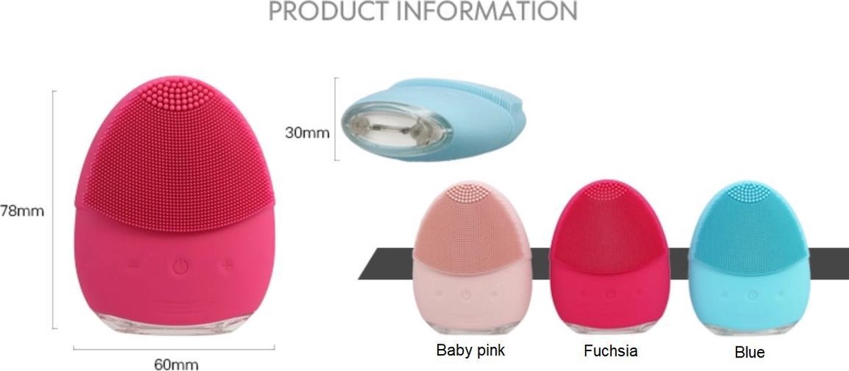 Misty - Gezichtsborstel - Gezichtsreiniger - Gezichtsreinigingsborstel siliconen - Baby pink - Mee-eters Puistjes Vette Huid Blackheads - face brush - Poriën - Elektrisch gezichtsreiniger - Massage - Alle huidtypen - Cadeau man vrouw thumbnail 4
