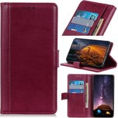OnePlus 8 Pro hoesje - Luxe wallet bookcase - Rood-paars - GSM Hoesje - Telefoonhoesje Geschikt Voor: OnePlus 8 Pro