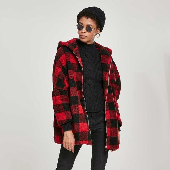 Veste oversize à carreaux Sherpa pour femme Taille XXL