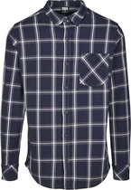 Urban Classics Overhemd -S- Basic Check Blauw/Wit