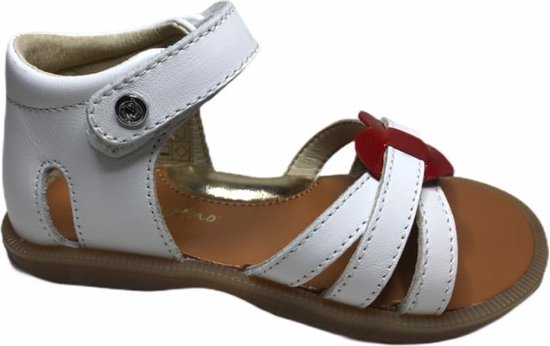Sandales Velcro Naturino 5042 coeur rouge blanc taille 26