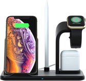 Oplaadstation 4in1 – Draadloos Oplader iPhone, Apple Watch, Airpods en Apple Pencil – Qi Wireless Charger