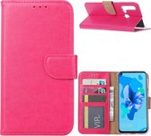 Bookcase Geschikt voor: Huawei P20 Lite 2019 - Roze - portemonnee hoesje