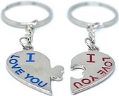 Porte-clés coeur en deux pièces|je t'aime|Couple|Cadeau|Cadeau|Fête des mères|Amour|Mode