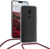 Telefoonhoes met koord voor OnePlus 6 telefoontasje crossbody