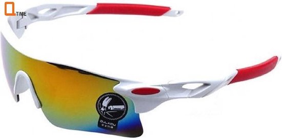 Snelle Planga - Outdoor Fietsbril - Sportbril - Uniseks - Sport zonnebril - Zonnebril  - Beschermend en comfortabel – Wit