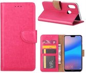 Huawei P20 Lite (2018) - Bookcase Roze - portemonee hoesje