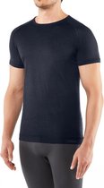 FALKE Silk Wool Shortsleeved Shirt Heren 33423 - Blauw 6116 space blue Heren - XL