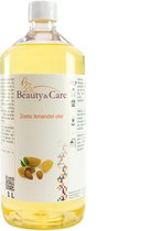 Beauty & Care - Zoete Amandel olie - 1 Liter - koudgeperste basis olie - massage olie - body oil