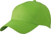 10x stuks 5-panel baseball petjes /caps in de kleur lime groen voor volwassenen - Voordelige lichtgroene caps