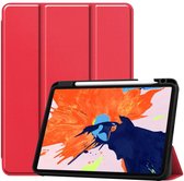 Just in Case Smart Tri-Fold kunstleer hoes voor iPad Pro 12.9 (2020) - rood