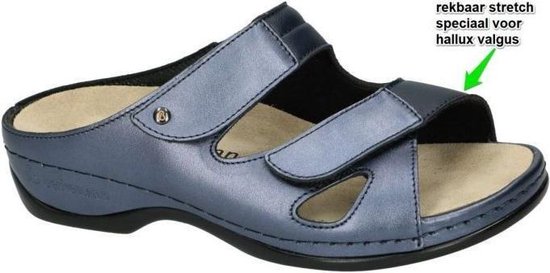Berkemann -Dames -  blauw - slipper - muiltje - maat 40