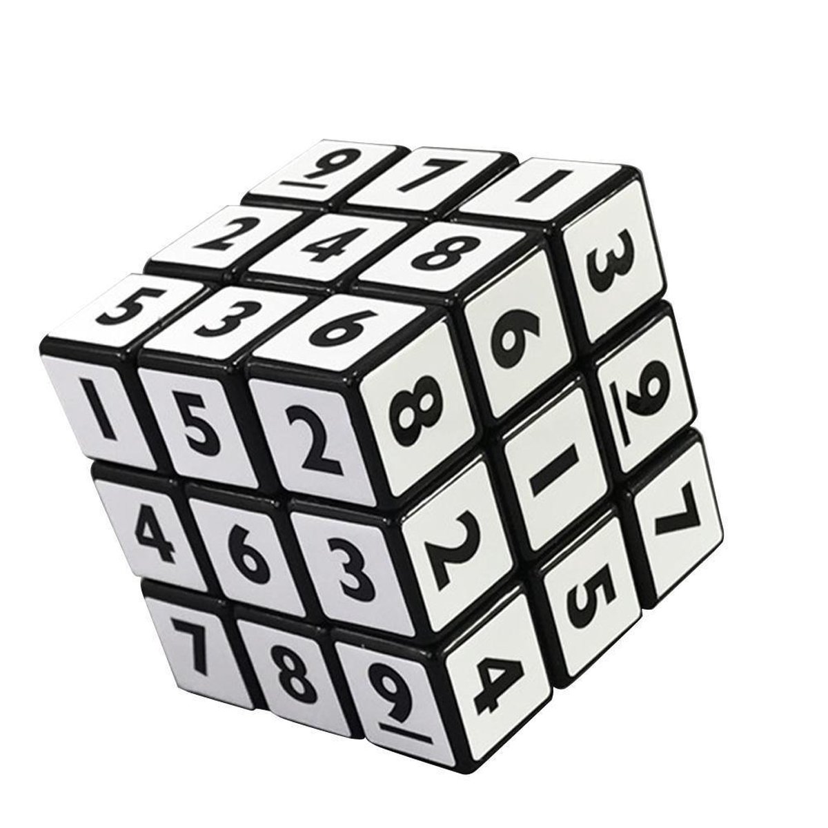 Kubus puzzel breinbreker cijfers 5,7 x 5,7 x 5,7 cm met cijfers 1 t/m 9 sudoku