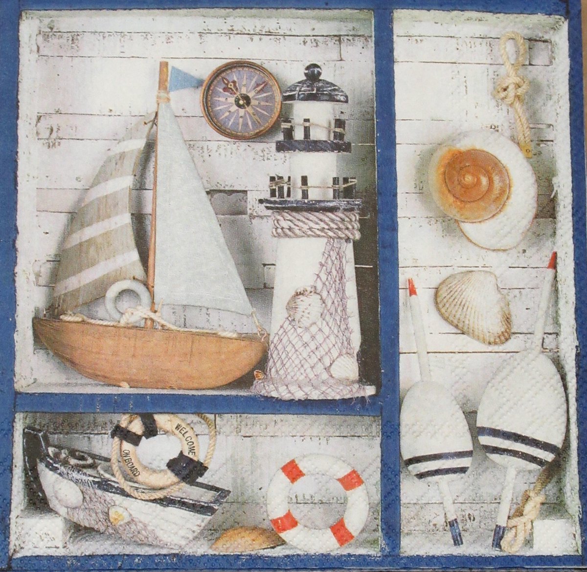 Servetten Welcome on Board 33 x 33 cm