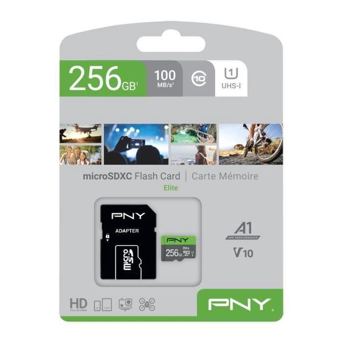 Micro SD geheugenkaart met adapter PNY Elite C10
