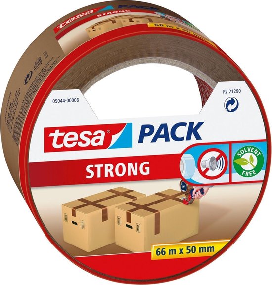 5x Tesa verpakkingstape bruin 66 mtr x 50 mm - Klusmateriaal - Verpakkingsmateriaal - Inpakmateriaal - Verpakkingsbenodigdheden - Verpakkingstape/inpaktape - Dozen afsluittape