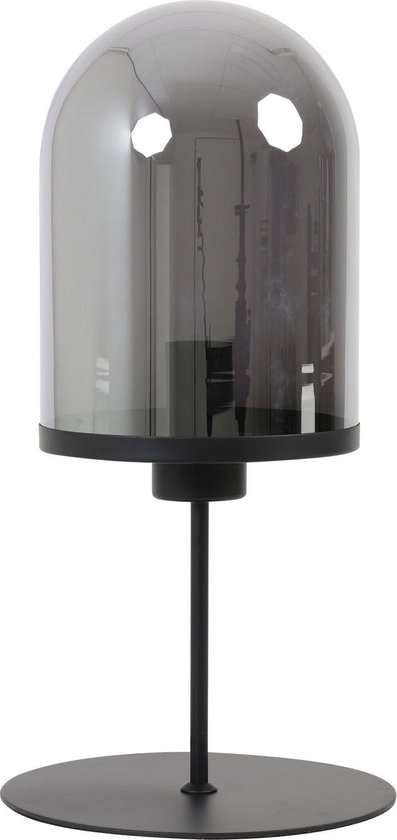 Lampe de Table Light & Living Maverick - Zwart Mat / Fumée - Ø22 x 50cm