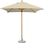 Tradewinds Classic Parasol - hout (eucalyptus) - vierkant 2,2m X 2,2m - grote parasol - Ecru