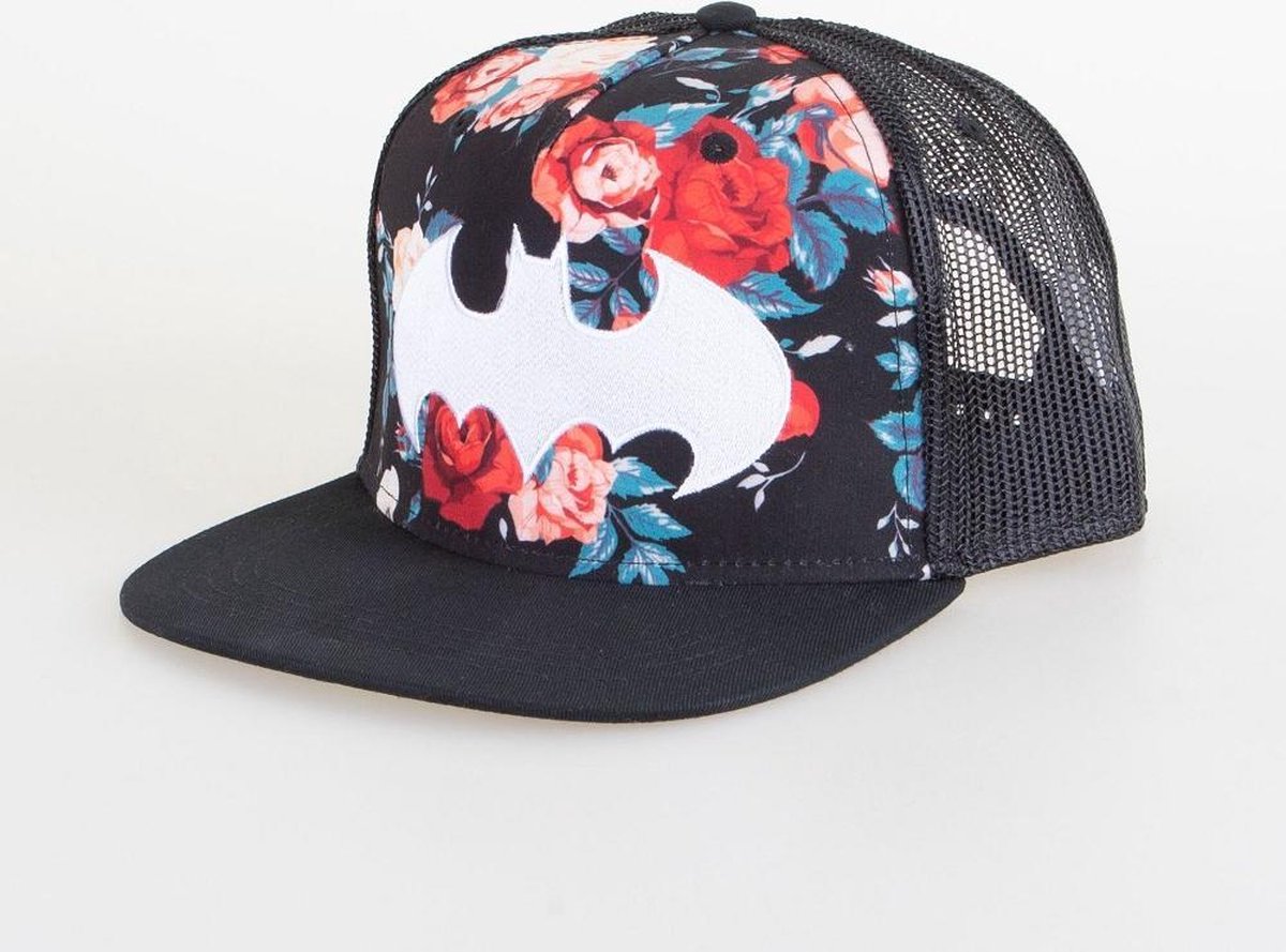 Batman - Floral Flat Brim Cap