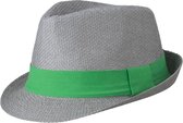 Oktoberfest Oktoberfest / tiroler trilby hoedje grijs met groene hoedenband - feesthoedje