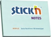 Stick'n sticky notes - 76x102mm, pastel blauw, 100 memoblaadjes