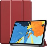 Hoes Geschikt voor iPad Pro 2020 (11 inch) Hoes Luxe Hoesje Book Case - Hoesje Geschikt voor iPad Pro 11 inch (2020) Hoes Cover - Donkerrood
