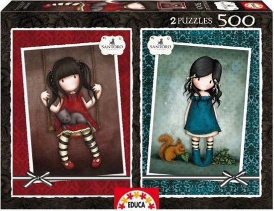 Puzzle Educa 2x 500 pièces Ruby, collection Santoro London | bol.com