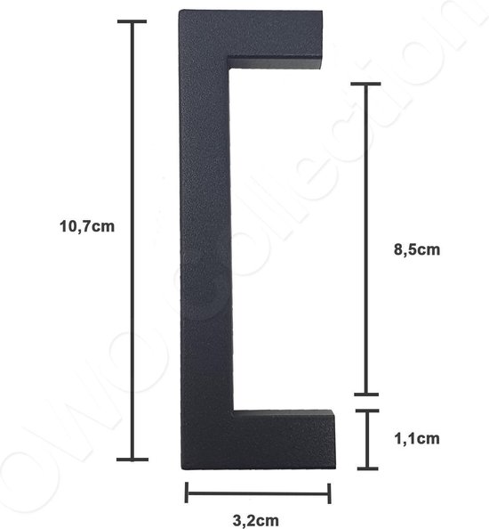 Design handgreep deurgreep greep voor kast - lade - laatje - deur - keukenkastje | handgrepen | grepen | RVS | 10,7cm | zwart - Owo collection