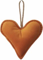 Hartvormige Decoratieve Fluwelen Hanger Oranje