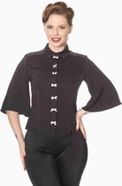 Banned - Bows delight Blouse - M - Zwart