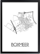 DesignClaud Boxmeer Plattegrond poster A3 + Fotolijst zwart