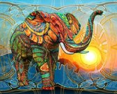 HappyHobby Diamond Painting Kleurrijke Olifant - 35x45cm