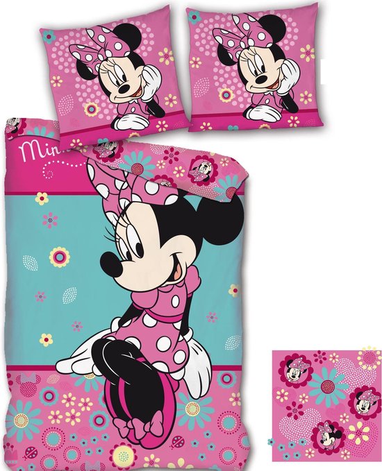 Disney Minnie Mouse Flowers - dekbedovertrek - 140 x 200 cm - Multi