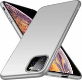 Ultra thin case geschikt voor Apple iPhone 11 Pro Max - zilver met Privacy Glas