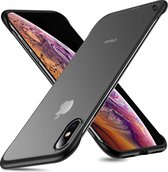 geschikt voor Apple iPhone X / Xs slim case met bumpers - zwart met Privacy Glas