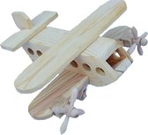 Geen Obsessie Cursus houten vliegtuig blank hout 30cm lang | bol.com