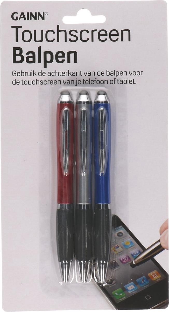 massa is genoeg abstract Touchscreen Balpen 3 kleuren - Hygiënisch werken op Kantoor - Tablet &  Smartphone Stylus | bol.com